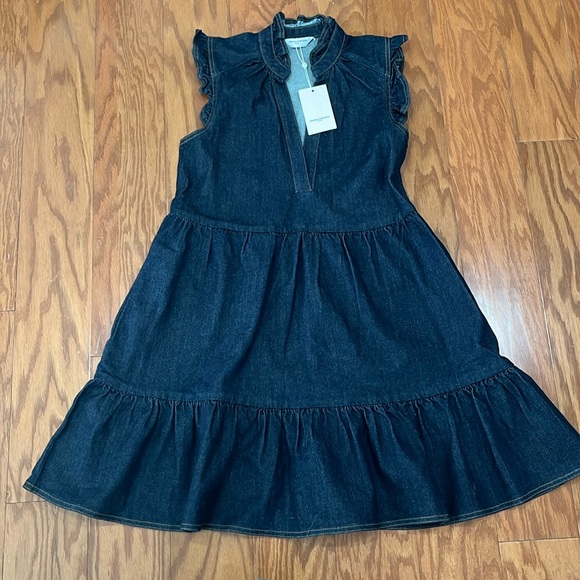 Amanda Uprichard Alcott Denim Dress In Indigo Sz Small - Picture 3 of 8
